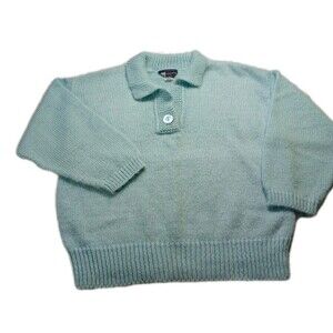 MADEMOISELLE KNITWEAR Baby Blue Long  Sleeve Knit Sweater Women's SizeL